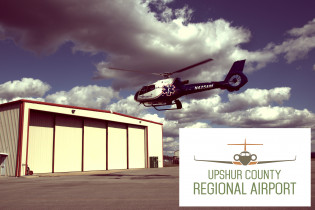 Air Methods medical transport helicopter at Upshur County Airport - Buckhannon